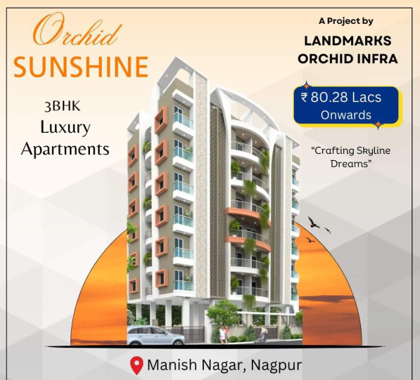 3 BHK Apartment 1500 Sq.ft. for Sale in Manish Nagar, Nagpur