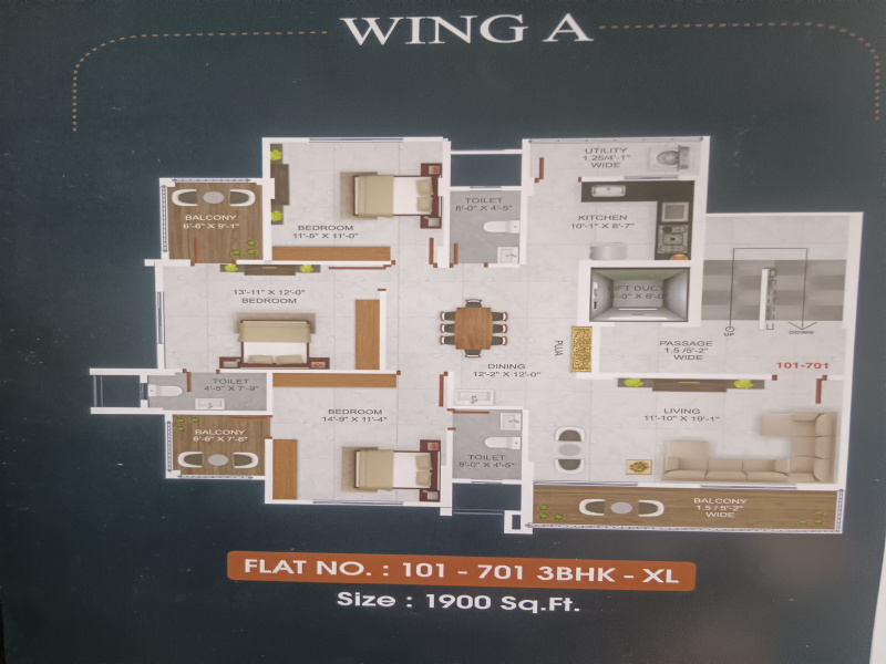 3 BHK 1650 Sq.ft. Apartment for Sale in Besa Pipla Road, Nagpur