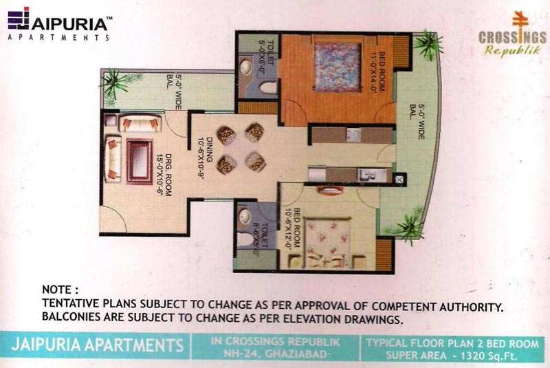 2 BHK 1320 Sq.ft. Apartment for Sale in Lal Kuan, Ghaziabad