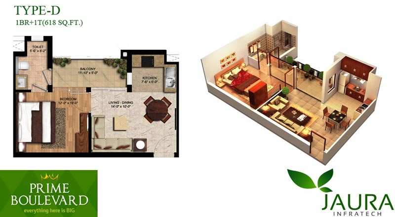 1 BHK Apartment 618 Sq.ft. for Sale in Sector 86 Noida