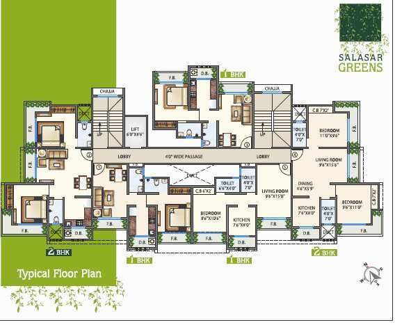 2 BHK Apartment 945 Sq.ft. for Sale in Ramdev Park, Mira Road East, Mumbai