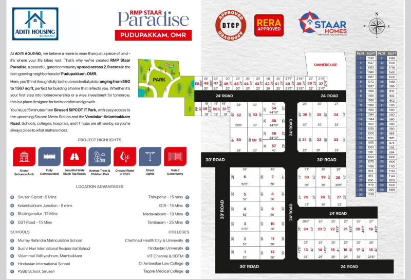  1200 Sq.ft. Commercial Land for Sale in Siruseri, Chennai