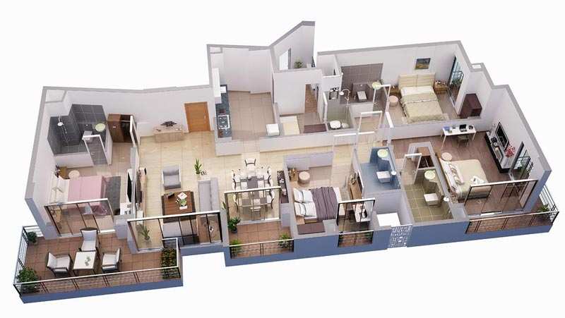 4 BHK Apartment 2554 Sq.ft. for Sale in Ganesh Peth, Nagpur