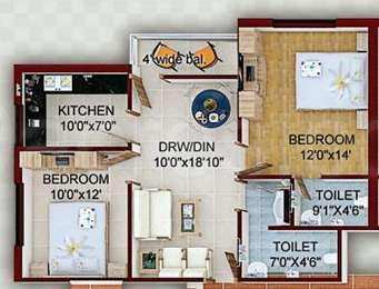 2 BHK Apartment 971 Sq.ft. for Sale in Hanspal, Bhubaneswar