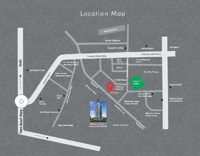 2 BHK Apartment 1018 Sq.ft. for Sale in Sector 38, Seawoods, Navi Mumbai
