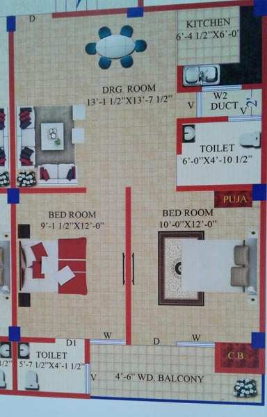  800 Sq.ft. Builder Floor for Sale in Govindpuram, Ghaziabad
