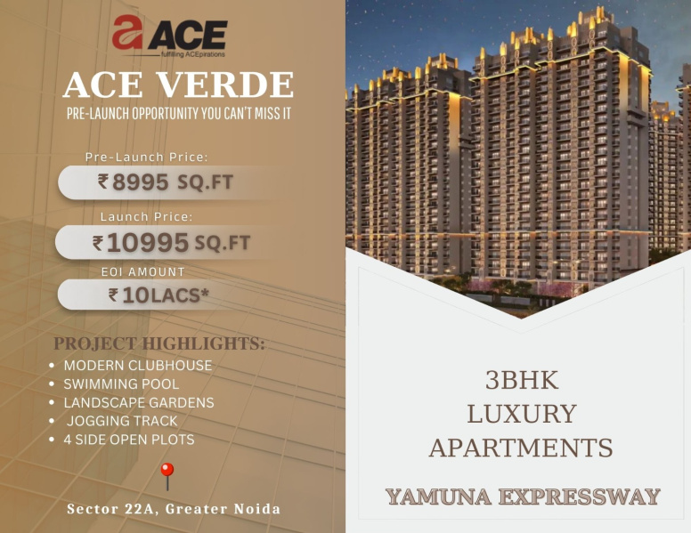 3 BHK Apartment 1800 Sq.ft. for Sale in Yamuna Expressway, Greater Noida