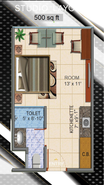  Studio Apartment 500 Sq.ft. for Sale in Sector 1 Greater Noida West