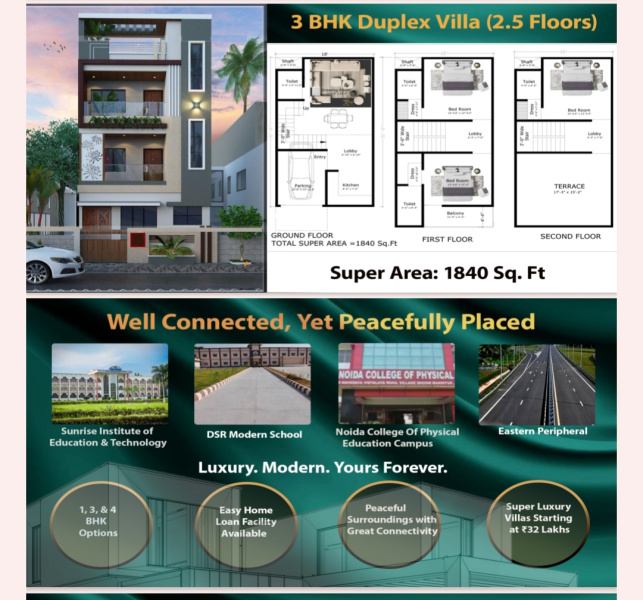 1 RK Villa 650 Sq.ft. for Sale in Badalpur, Gautam Buddha Nagar