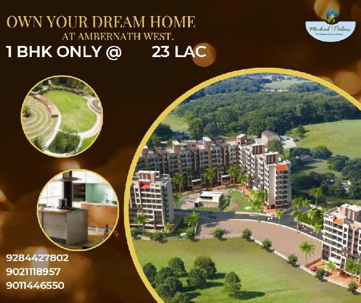 1 BHK Apartment 550 Sq.ft. for Sale in Ambernath West, Thane