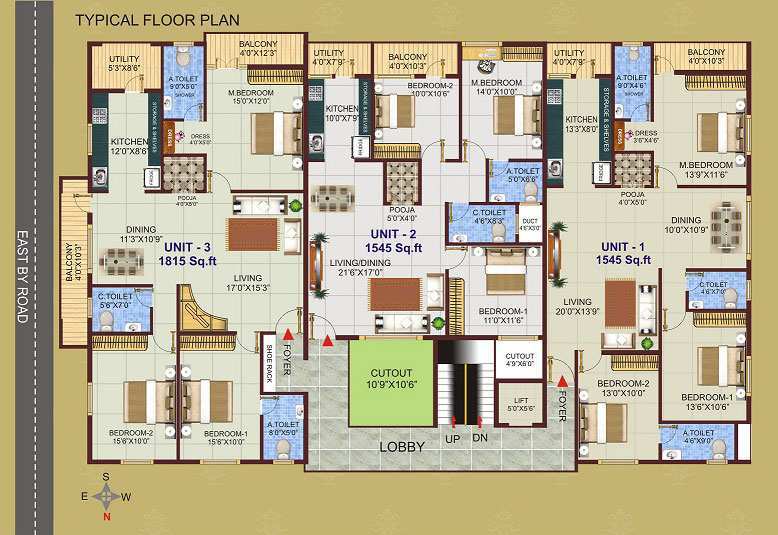3 BHK 1542 Sq.ft. Apartment for Sale in Padmanabhanagar, Bangalore