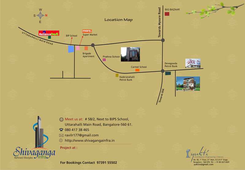 3 BHK 1542 Sq.ft. Apartment for Sale in Padmanabhanagar, Bangalore
