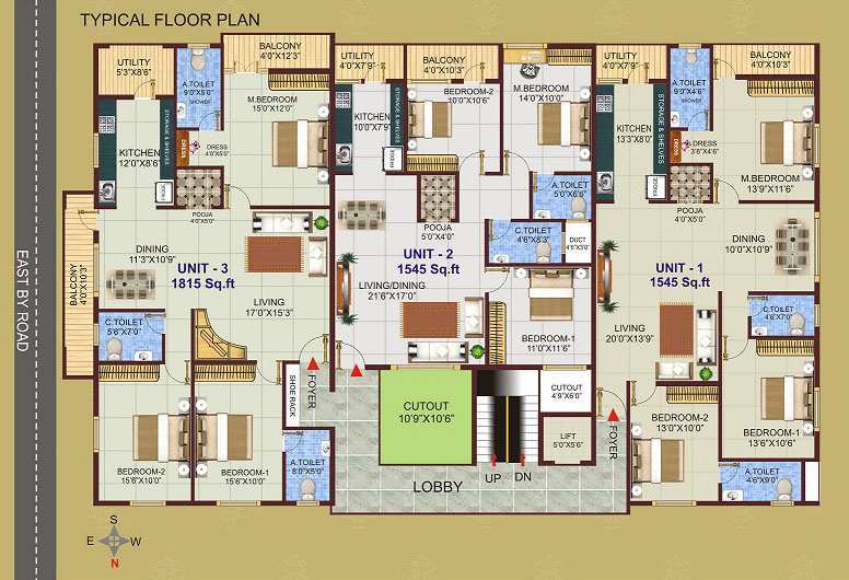 3 BHK 1815 Sq.ft. Apartment for Sale in Padmanabhanagar, Bangalore