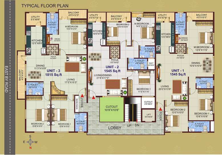 3 BHK 1545 Sq.ft. Apartment for Sale in Padmanabhanagar, Bangalore