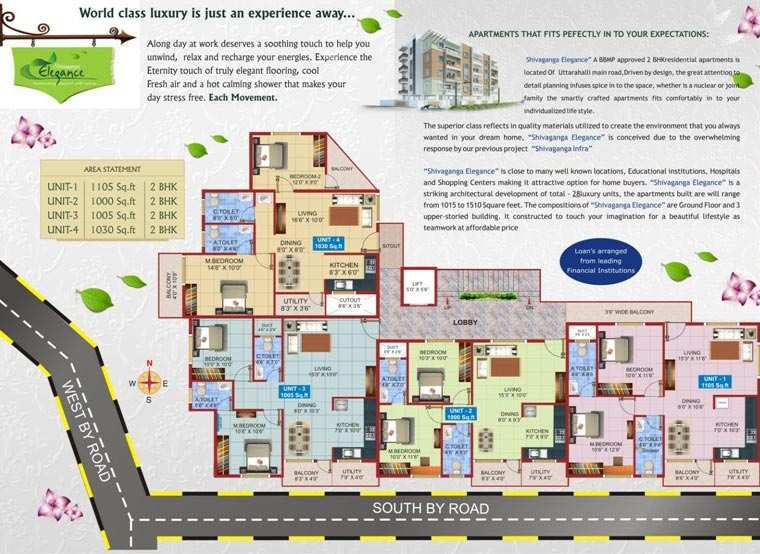 2 BHK Apartment 1030 Sq.ft. for Sale in Uttarahalli, Bangalore