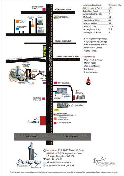 2 BHK Apartment 1050 Sq.ft. for Sale in Kanakapura Road, Bangalore