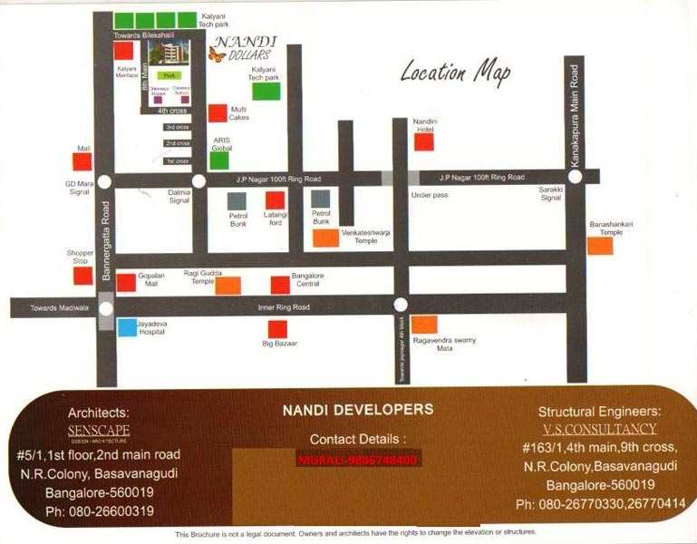 3 BHK Apartment 1800 Sq.ft. for Sale in J. P. Nagar, Bangalore