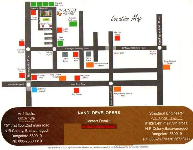 3 BHK Apartment 1800 Sq.ft. for Sale in J. P. Nagar, Bangalore
