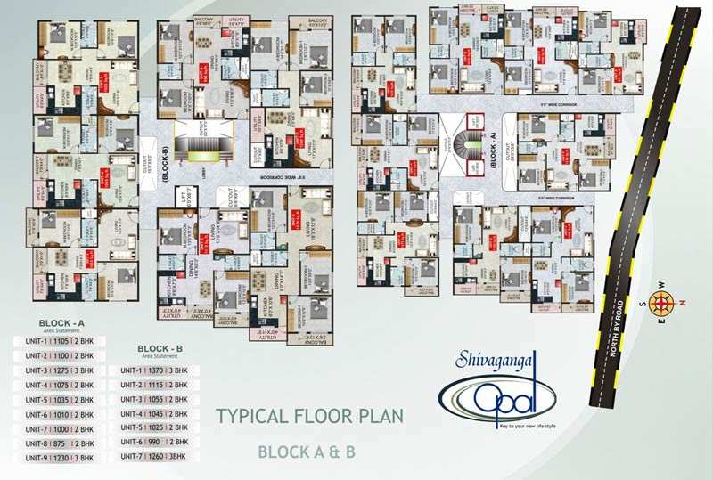 3 BHK Apartment 1370 Sq.ft. for Sale in J. P. Nagar, Bangalore