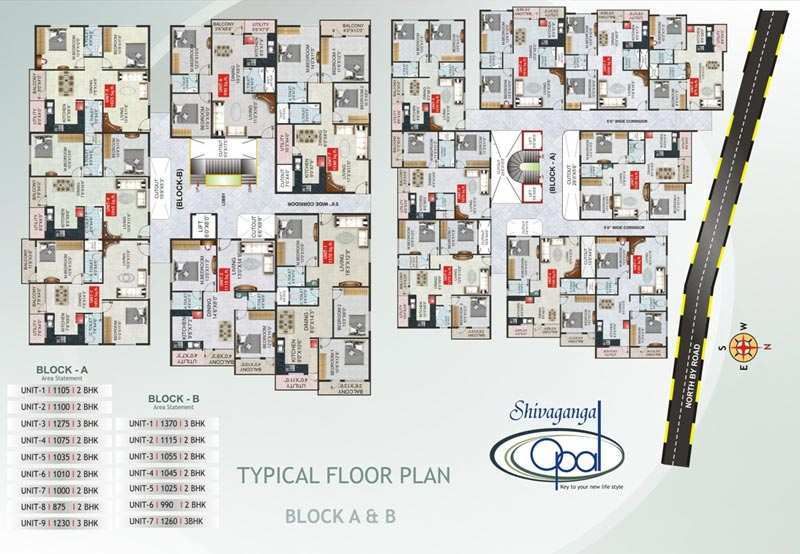 2 BHK 1045 Sq.ft. Apartment for Sale in J. P. Nagar, Bangalore