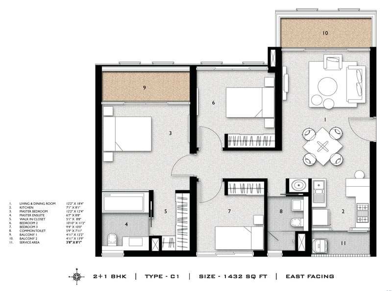 Apartment 1432 Sq.ft. for Sale in