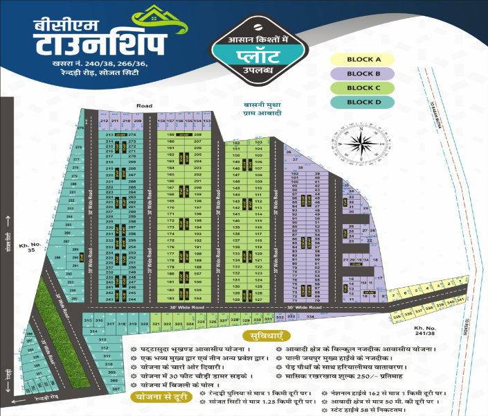  1000 Sq.ft. Residential Plot for Sale in Sojat Road, Pali