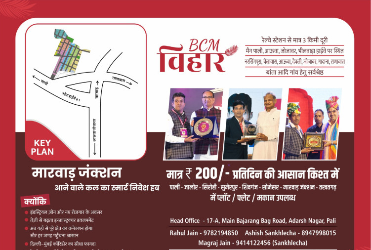  800 Sq.ft. Residential Plot for Sale in Marwar Junction, Pali