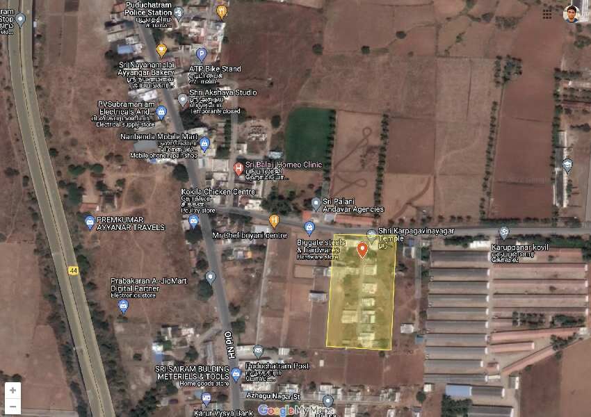  Commercial Land 1200 Sq.ft. for Sale in Puduchatram, Namakkal