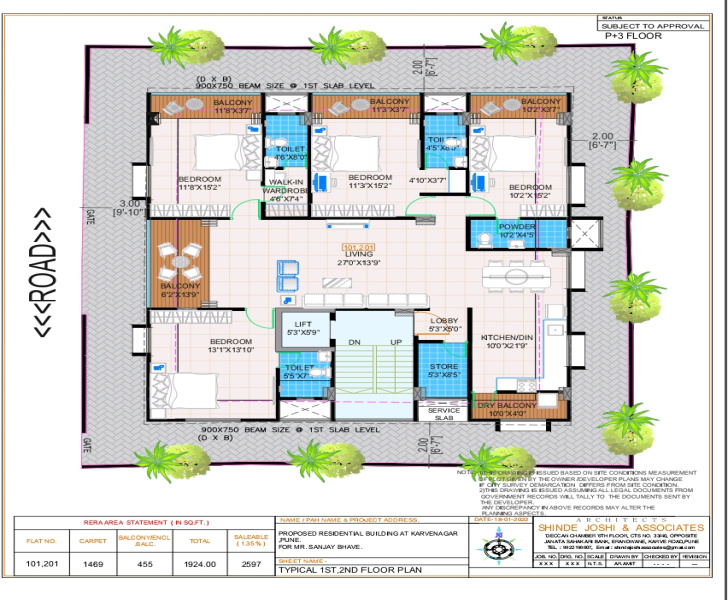 4 BHK Apartment 2595 Sq.ft. for Sale in