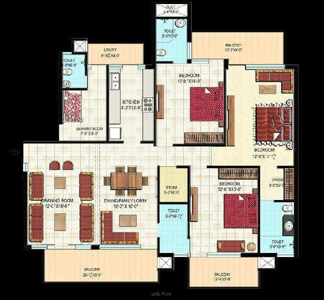 3 BHK Apartment 2350 Sq.ft. for Sale in Sector 126, Airport Road, Mohali