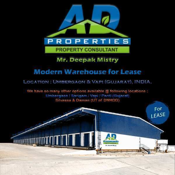  Warehouse 275000 Sq.ft. for Rent in Gidc, Vapi